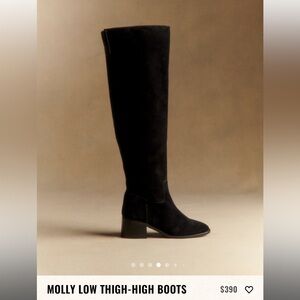 Sezane Molly Black Over the Knee Boots